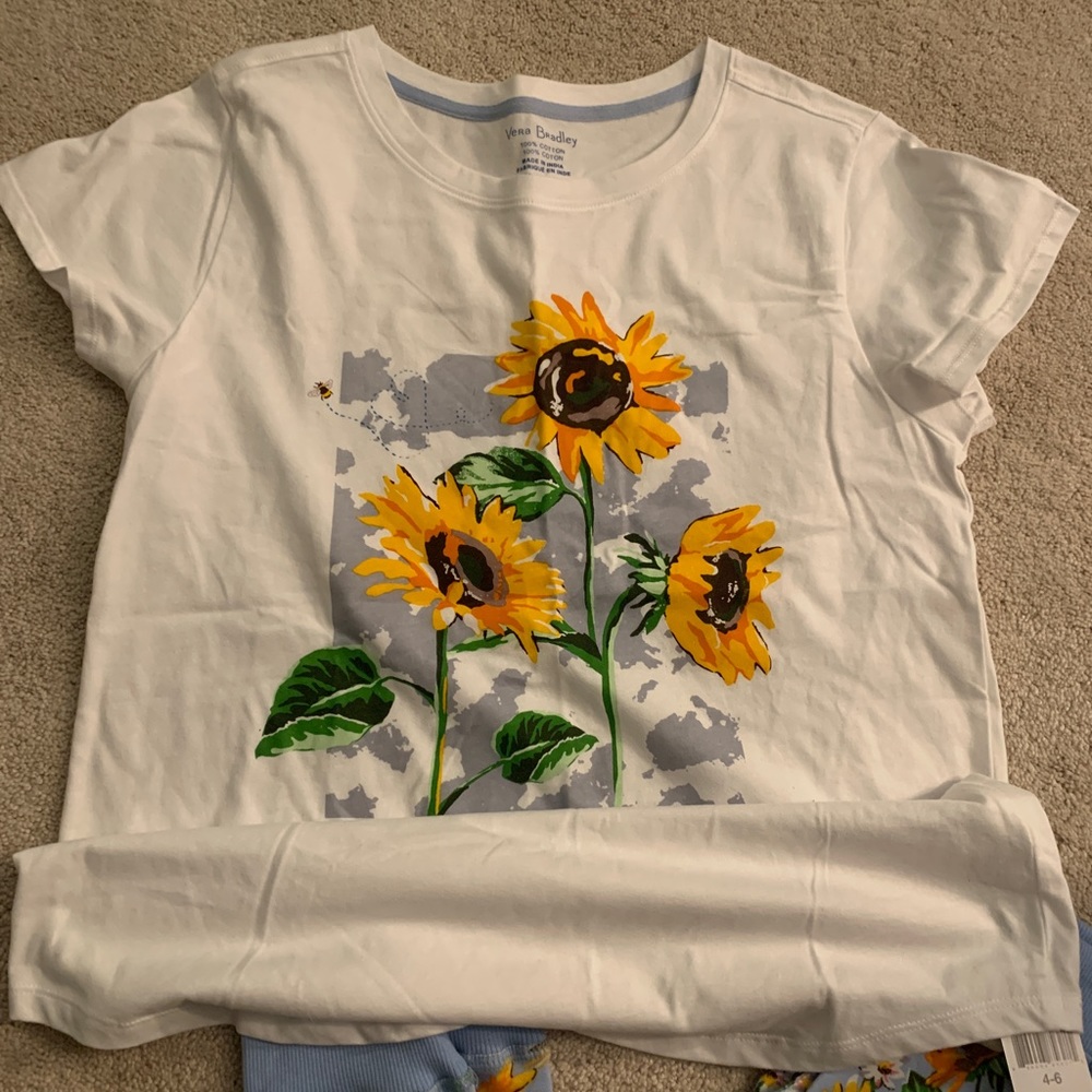 Brand New Vera Bradley sunflower Pajama Set